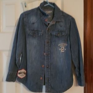 Boys denim button down
